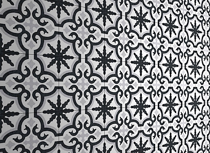 Jaen Porcelain Tiles produced by Codicer 95, faux encaustic tiles