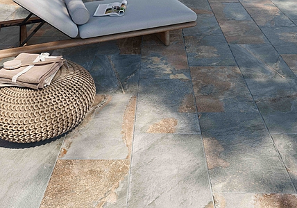 Background tile, Effect other stones, Color multicolor, Glazed porcelain stoneware, 44x66 cm, Finish antislip