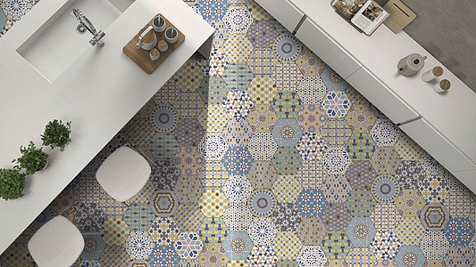 Kasbah Porcelain Tiles produced by Codicer 95, Style oriental,patchwork, 
