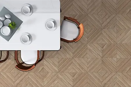 Background tile, Effect wood, Color beige, Glazed porcelain stoneware, 25x25 cm, Finish Honed
