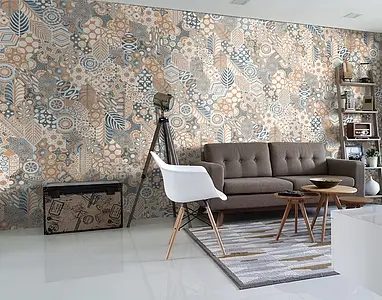 Taustalaatta, Väri erivärinen, Tyyli patchwork, Lasitettu porcellanato-laatta, 17x33 cm, Pinta matta
