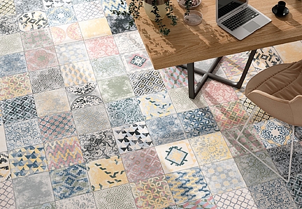 Perseo Porcelain Tiles produced by Codicer 95, Style patchwork, 