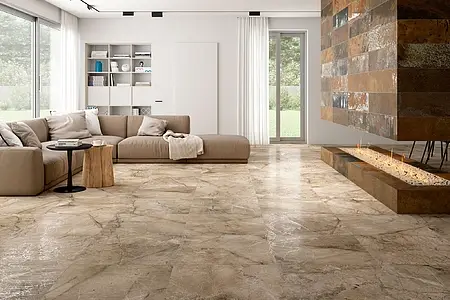Carrelage, Effet pierre,autres types de marbre, Teinte brune, Grès cérame émaillé, 66x66 cm, Surface Satinée