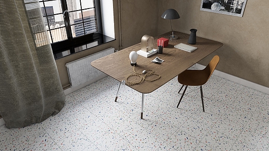 Background tile, Effect terrazzo, Color multicolor, Glazed porcelain stoneware, 25x25 cm, Finish matte