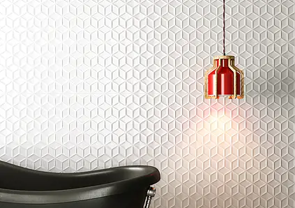 Background tile, Effect unicolor, Color white, Ceramics, 39.6x119.2 cm, Finish matte
