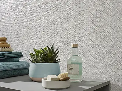 Background tile, Effect unicolor, Color white, Ceramics, 29.5x90 cm, Finish glossy