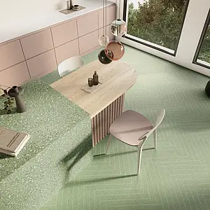 Background tile, Color green, Glazed porcelain stoneware, 5x50 cm, Finish matte