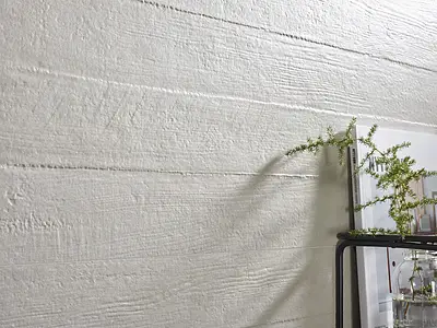 Piastrella di fondo, Effetto cemento, Colore bianco, Ceramica, 31.6x100 cm, Superficie opaca