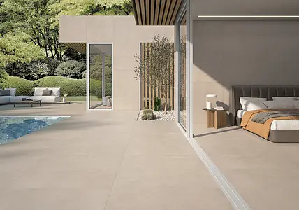 Taustalaatta, Teema betoni, Väri beige väri, Lasitettu porcellanato-laatta, 59.5x119.2 cm, Pinta liukkaudenesto