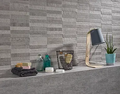 Background tile, Effect concrete, Color grey, Ceramics, 29.5x59.5 cm, Finish matte
