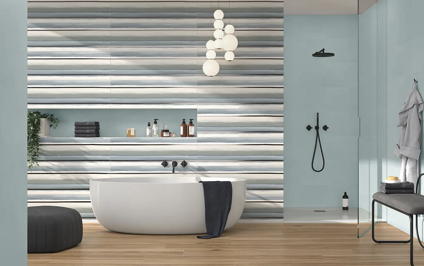 Decorative piece, Color multicolor, Ceramics, 31.6x100 cm, Finish matte