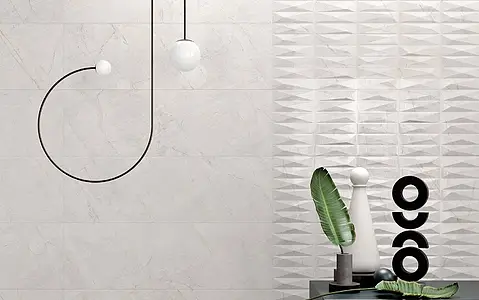 Background tile, Effect stone,other marbles, Color white, Ceramics, 31.6x100 cm, Finish glossy