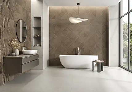 Azulejo de fundo, Efeito madeira, Cor castanho, Grés porcelânico vidrado, 59.5x59.5 cm, Superfície mate