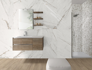 Background tile, Effect stone,other marbles, Color white,brown, Glazed porcelain stoneware, 59x118 cm, Finish polished