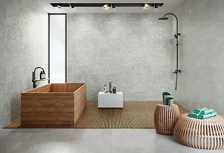 Background tile, Effect concrete, Color grey, Ceramics, 25x75 cm, Finish matte