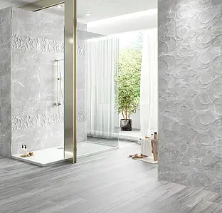 Background tile, Effect stone,other marbles, Color grey,white, Ceramics, 30x90 cm, Finish matte