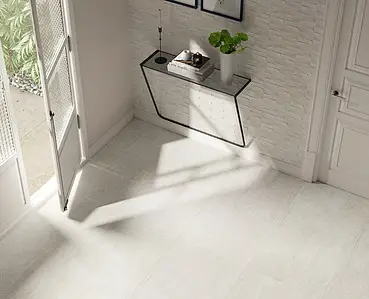 Background tile, Effect concrete, Color white, Glazed porcelain stoneware, 60x120 cm, Finish matte