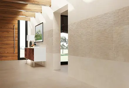 Mozaïek look tegels, Effect betonlook, Kleur beige, Geglazuurde porseleinen steengoed, 33x60 cm, Oppervlak mat