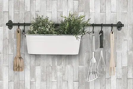 Background tile, Color grey, Ceramics, 5x25 cm, Finish matte