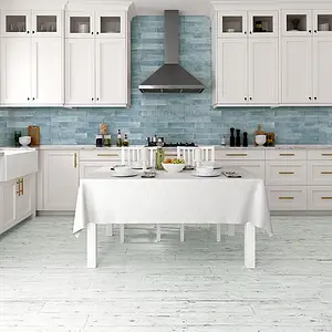 Background tile, Color sky blue, Ceramics, 5x25 cm, Finish matte