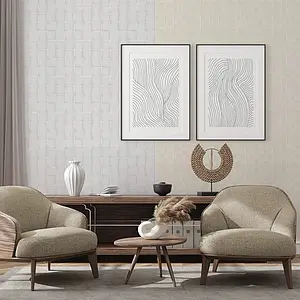 Background tile, Effect unicolor, Color white, Style zellige, Ceramics, 13x13 cm, Finish glossy