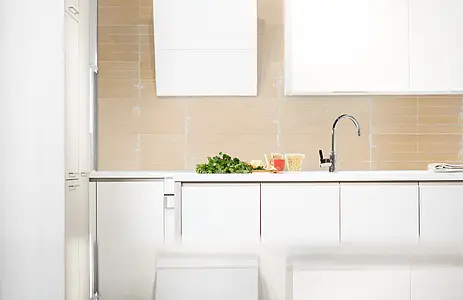 Background tile, Color beige, Style zellige, Ceramics, 5x25 cm, Finish glossy