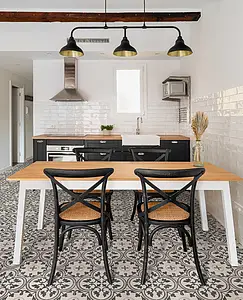 Background tile, Color white, Style zellige, Ceramics, 5x25 cm, Finish glossy