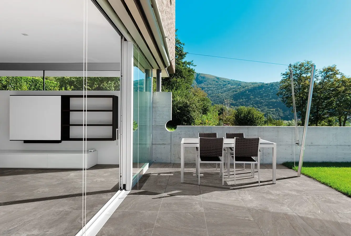 Background tile, Effect other stones, Color grey, Glazed porcelain stoneware, 60x60 cm, Finish antislip