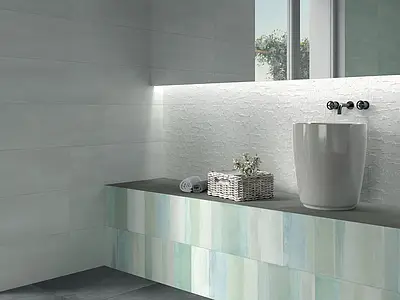 Background tile, Color grey,white, Ceramics, 30x90 cm, Finish matte