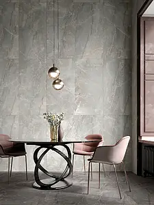 Background tile, Effect other marbles, Color grey,black, Glazed porcelain stoneware, 60x120 cm, Finish matte