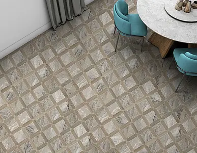 Mosaic tile, Effect other marbles, Color beige,grey, Glazed porcelain stoneware, 31x31 cm, Finish matte