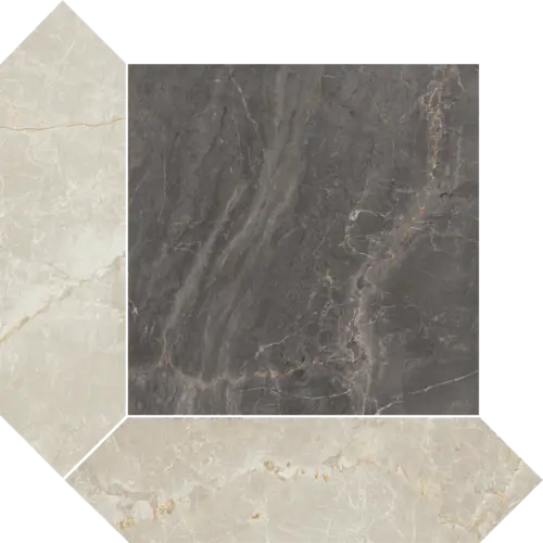 Dado Ceramica, Charme, 304186_Mosaico Cassettone Charme Black Charme Ivory