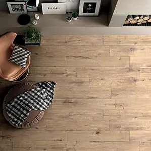 Background tile, Effect wood, Color brown, Glazed porcelain stoneware, 27x163 cm, Finish matte