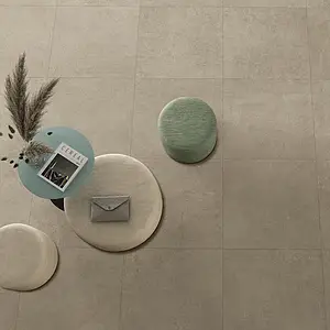 Background tile, Effect concrete, Color beige, Glazed porcelain stoneware, 60x60 cm, Finish matte
