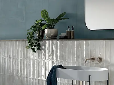 Hintergrundfliesen, Farbe graue, Glasiertes Feinsteinzeug, 31x62 cm, Oberfläche glänzende
