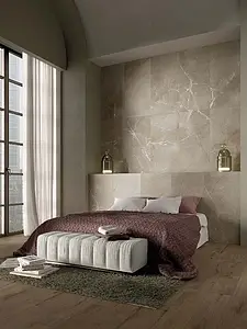 Effect stone, Color beige, Background tile, Glazed porcelain stoneware, 60x120 cm, Finish matte
