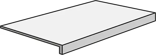 Dado Ceramica, Nature, 801864L Nature Gradino Frontale Elle Costa Retta Bianco OUT R11