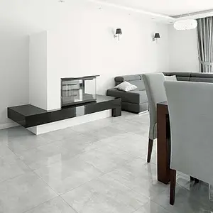 Фоновая плитка, Фактура под бетон, Цвет серый, Глазурованный керамогранит, 59x59 см, Поверхность Полированная