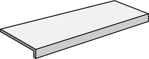 Dado Ceramica, Solid, 801705L Solid Gradino Frontale Elle Costa Retta Black