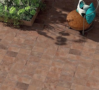 Tavellone Porcelain Tiles produced by Dado Ceramica, Terracotta effect