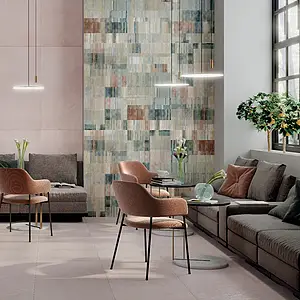 Background tile, Color multicolor, Glazed porcelain stoneware, 60x120 cm, Finish matte