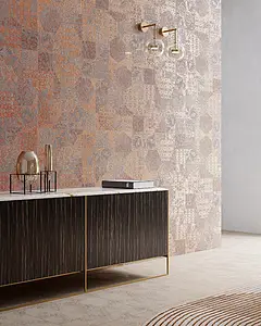 Taustalaatta, Väri ruskea väri, Tyyli design, Lasitettu porcellanato-laatta, 60x60 cm, Pinta matta
