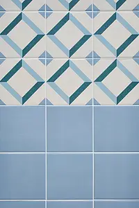 Basistegels, Look imitatie cementtegels, Kleur veelkleurige kleur, Stijl designer, Geglazuurde porseleinen steengoed, 15x15 cm, Oppervlak mat
