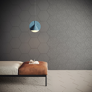 Background tile, Color grey, Style designer, Glazed porcelain stoneware, 32x37 cm, Finish matte