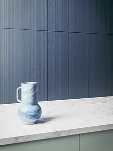 Piastrella di fondo, Colore blu, Stile design, Ceramica, 31.2x79.7 cm, Superficie opaca