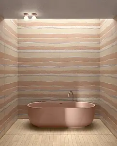 Piastrella di fondo, Effetto cotto,cemento, Colore beige, Gres porcellanato smaltato, 60x120 cm, Superficie antiscivolo