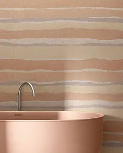 Piastrella di fondo, Effetto cotto,cemento, Colore beige, Gres porcellanato smaltato, 60x120 cm, Superficie antiscivolo