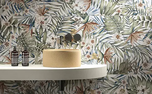 Background tile, Color multicolor, Glazed porcelain stoneware, 60x120 cm, Finish matte