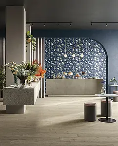 Grundflise, Farve marineblå, Glaseret porcelænsstentøj, 60x120 cm, Overflade mat
