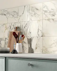 Background tile, Effect other marbles, Color white, Glazed porcelain stoneware, 20x20 cm, Finish matte